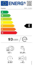 Cecotec Lavavajillas Libre Instalación 60cm Bolero Aguazero 6110 Inox. 1850W, 13 Cubiertos y 6 Programas, Función Media Carga, Programa 3 en 1, Delay Start, Dry+, FullTouch y ChildLock, Inox - 9