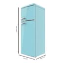 Cecotec Frigorífico 2 Puertas Retro de 215 L Bolero CoolMarket 2D Origin 215 Blue E. Altura 148,2 cm y 55,2 cm de Ancho, Luz, Tirador Cromado, Bandejas Cristal, Control de Temperatura, Azul - 2