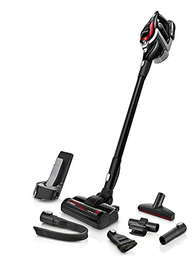Bosch Unlimited Serie | 8 ProPower - Scopa Elettrica Ricaricabile, Aspirapolvere Multisuperficie senza Fili e senza Sacco con Batteria Intercambiabile Bosch Power For ALL e Caricabatterie, Nero