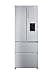 Haier French Door HFR5719EWMG - Frigorifero congelatore, senza gelo, facile accesso, per risparmiare fino al 30% di energia/70 cm di larghezza/dispenser per acqua MyZonePlus/effetto acciaio INOX - 1