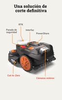 Worx Landroid Vision Cloud WR306E 2WD Robot Cortacésped, Sin Cable Perimetral, hasta 500 m², Evitación de Obstáculos con IA, Navegación VSLAM + RTK Cloud, Mapeo Automático, Control por App - 5