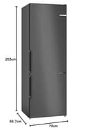 Bosch KGN49VXCT, Serie 4, XXL-Stand-Kühl-Gefrier-Kombination, 203 x 70 cm, 311 L Kühlen & 129 L Gefrieren, Gefrierbereich unten, NoFrost, VitaFresh XXL, PerfectFit, Gebürsteter Stahl - 13