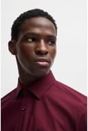 HUGO Mens Kenno Slim-fit Business Shirt in Cotton poplin - 5