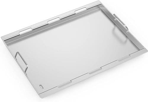 Onlyfire Flat Top Griddle Plancha for Weber Genesis II 300 Series Gas Grills, Stainless Steel Full-Size Griddle Insert with Detachable Handle for Weber Genesis II & II LX 310 315 335 340, Genesis 325s