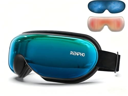 RENPHO Eyeris 1 RENPHO Massaggiatore per occhi con calore, massaggiatore riscaldato per emicrania, maschera per gli occhi con musica Bluetooth, rilassa e riduce l'affaticamento degli occhi