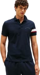 Tommy Hilfiger Men’s Short Sleeve Tape Regular Fit Polo Shirt, Blue (Desert Sky), XL - 1