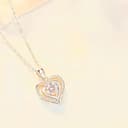 HinDaLi Collana Argento 925 Cuore Zirconia Cubica - Gioiello Elegante per Ragazze e Bambine - 3