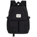 FIORETTO Lightweight School Backpack Womens, Cute School Bag for Teenager Girls, 145.6 Laptop Rucksack Backpack for School Casual Daypacks Travel Backpack for College Work Black 25L - 2