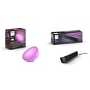 Philips Hue Go 2.0 White & Colour Ambiance Smart Portable Light with Bluetooth & Play White and Colour Ambiance Smart Light Bar Extension, Entertainment Lighting for TV and Gaming, Black - 1