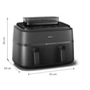 Philips Airfryer Serie 5000 doppio cestello con vapore-Frittura ad aria, cottura a vapore o combinata 19 metodi di cottura; Capacità 9L (3L + 6L), Tecnologia RapidAir Plus, Auto SteamClean (NA550/00) - 13