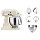 Kitchenaid Planetaria - Artisan - Robot da Cucina con testa inclinabile e 7 accessori - 4.8 L - Impastatrice - Color Crema - 3