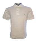 Lacoste L1221 Mens's Organic Polo Classic Fit in White (UK, Alpha, L, Regular, Regular, White) - 1