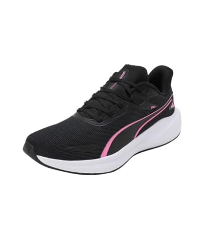PUMA Skyrocket Lite Unisex Street Running Shoe, Black Fast Pink White, 37 EU