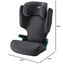 BRITAX RÖMER car seat Adventure Plus 2, for Children from 100-150 cm (i-Size), 3.5-12 Years, Midnight Grey - 8