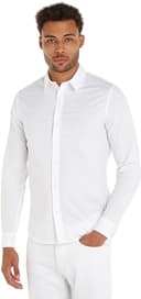 Calvin Klein Herren Hemd Slim Stretch Shirt Langarm, Weiß (Bright White), S - 1