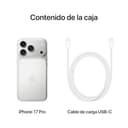 Apple iPhone 17 Pro de 512 GB: Pantalla de 6,3 Pulgadas con Promotion hasta 120 Hz, Chip A19 Pro, autonomía revolucionaria, Sistema de cámaras Pro Fusion con cámara Frontal Center Stage; Plata - 6