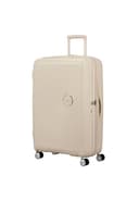 American Tourister Soundbox Trolley Espandibile, Coconut Sand, 77x51.5x29.5/32.5 cm, 97/110 L, Polipropilene, 4 Ruote Spinner, TSA - 1