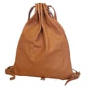 MELONI Borsa Zaino in Pelle, Artigianale, Fatta a mano, Sacca Sarda Tradizionale SA TASCA, Cuoio Naturale con Chiusura a Coulisse - 1