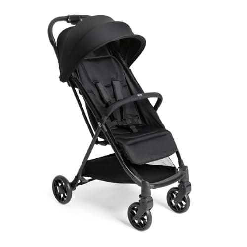 Chicco Urbino, Passeggino 0+ Mesi-22 Kg, Passeggino Leggero con Chiusura Smart e Compatta, Capotte Estensibile con Trattamenti UV50+ Antipioggia, Schienale Reclinabile e Regolabile, Poggiagambe, Nero