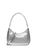 Michael Kors Jet Set Travel Extra-Small Metallic Convertible Crossbody Silver - 1