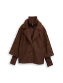 Tom Tailor Damen Bouclé Cape Jacke im 2-in-1-Look - 5