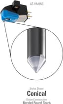 Audio-Technica AT-VM95C VM95-Serie – Stereotonabnehmer, Konisch Blau - 4