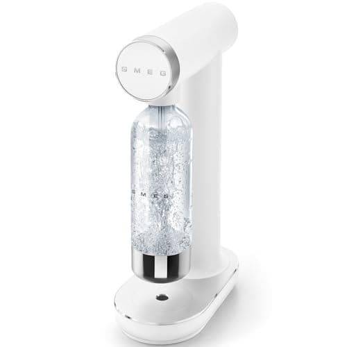 Smeg SKC01WHM Máquina de refrescos, pies antideslizantes, diseño que ahorra espacio, 800 ml, blanco mate