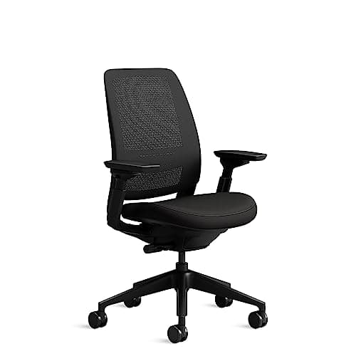 Sedia da ufficio ergonomica Steelcase Series 2 con supporto lombare LiveBack e braccioli 4D Onyx; Prodotto in Europa
