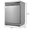 Midea Spülmaschine 60 cm MDWEF1433DSS-WE, Geschirrspüler Freistehend 14 Maßgedecke, Besteckkorb, höhenverstellbarer Oberkorb, Aqua-Stopp, Startzeitvorwahl, Silber [Energieklasse C] - 10