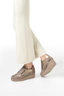 Geox D Ilde, Zapatillas Mujer, Beige, 36 EU - 2