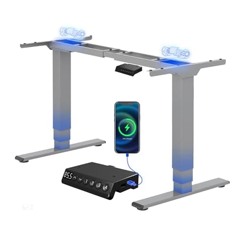 FLEXISPOT EC4 Scrivania Regolabile in Altezza con 2 Motori Potenti, Telaio a 3 Livelli, Scrivania Standing Desk Elettrica con Tastiera Intelligente, Capacità di Carico 120 kg.