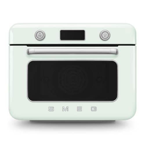 Smeg, COF01PGEU Steam Combination Oven 10 Cooking Functions 33 Automatic Recipes Removable Tank Steam Cooking Descaling Function 1800W Power Pastel Green