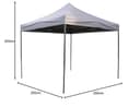 All Seasons Gazebos 3x3m Heavy Duty Fully Waterproof Pop up Gazebo With Accessory Pack - Metallic Grey - 9