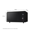 LG MJ3965BPS - Horno Microondas, 4 en 1, con Display Digital, de 39 Litros y 1100 W, Función Smart Inverter y EasyClean, Cocina Más Rápido, Mantiene Sabor, Color Negro - 10