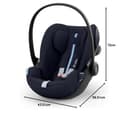 CYBEX Gold Babyschale Cloud G i-Size Plus, Inkl. Neugeboreneneinlage, Ab Geburt bis ca. 24 Monate, Für Kinder ab 40 cm bis 87 cm, Max. 13 kg, Ocean Blue - 13
