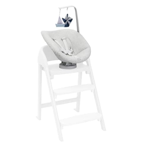 Chicco Crescendo - Silla reclinable para bebé con Dos Posiciones reclinables, Acolchado de algodón orgánico, extraíble y Lavable a máquina, con Barra de Juguetes para Colgar, hasta 9 kg, Color Gris