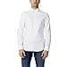 Armani Exchange Camicia Slim Fit con Bottoni, da Uomo, Bianco(Bianco Oxford), S - 1