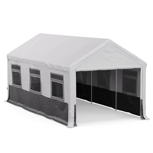 blumfeldt Gazebo - 6x3m, Gazebo Esterno Resistente, Tetto in PE, Pareti Laterali con Finestra, Telaio in Acciaio, Facile da Montare, Protezione da Insetti, Ideale per Feste e BBQ