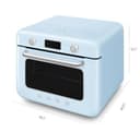 SMEG COF01 Forno combinato da banco - Griglia, Frittura ad aria, Vapore, Cuocere, Convezione, Sbrinamento e Caldo, 10 Funzioni di Cottura - Made in Italy (Blu Pastello) - 4