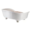 Ferplast Dog & Cat Bed With Cotton Cushion, Raised Plastic Bed Medium, Washable Basket, Breathable & Antislip, THRONE 82 x 59.5 x h 29.5 cm, White - 6