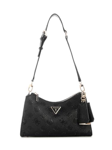 GUESS Schultertasche Cresidia II Top Zip Shoulder Bag Black schwarz