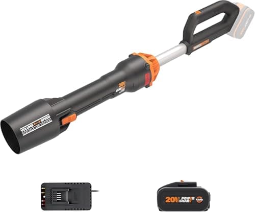 WORX WG543E Soffiatore a batteria brushless da 20 V LeafJet - Batteria e Caricatore Inclusi