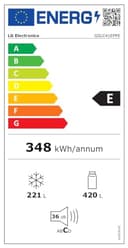 LG GSLC41EPPE Frigorifero Side by Side Total No Frost con Dispenser Ghiaccio e Acqua, Tanica Interna da 4L, Capacità 641L, Classe E, Doppia Porta, Raffreddamento Linear Cooling, Essence Matte Black - 25