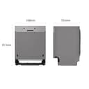 LG QuadWash DB475TXS Lavastoviglie da Incasso, a Scomparsa Totale, Serie 4, Classe A, 14 Coperti, 4 Bracci Irroratori, Vapore, Cerniere Sliding, Apertura Automatica, 3° Cestello, Wi-Fi, Acciaio - 2