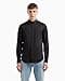 Armani Exchange Men's's Smart Stretch Satin Casual Shirt, (Black 1200), Medium - 4