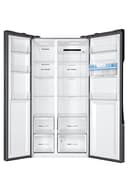 Haier SBS 90 Serie 3, Frigorifero Side by Side, 2 Porte, 521 Litri, No Frost, Water Dispenser e Sistema Multi Air Flow, Libera Installazione, Classe E, 90,8 x 64,7 x 177,5 cm, Alluminio - HSR3918EWPG - 2