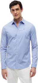 Tommy Jeans Tjm Original Stretch Shirt Dm0dm04405 Camisa, Azul (Lavender Lustre), XL Hombre - 1