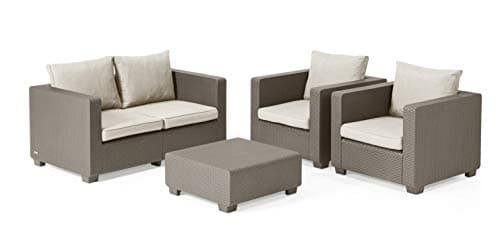 ALLIBERT SALOTTO SALTA RESINA CAPPUCCINO C/CUSCINI