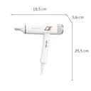 Rowenta Ultimate Experience Maestria Haartrockner, Nano-Brushless-Motor, leichtes Gehäuse, 9 Geschwindigkeits-/Temperatureinstellungen, inkl. vielseitigem Zubehör, Weiß/Kupfer, CV9910F3 - 10