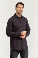 Armani Exchange Men's Cross Gender, Long Sleeve Classic Fit Side Logo, Shirt, Blue, L, deep Navy, L - 2